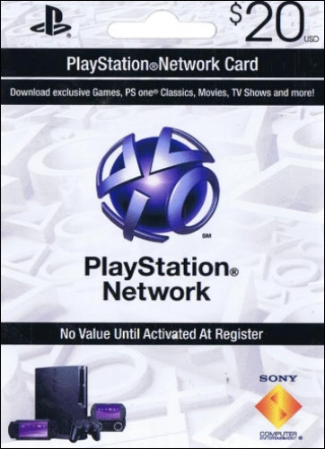 PSN 20美金(USD) 點數禮物卡 Gift Card PSV PS3 PS4 PS4Pro 美國帳戶適用