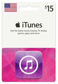 iTunes  15美金(USD) Gift Card 蘋果禮物卡